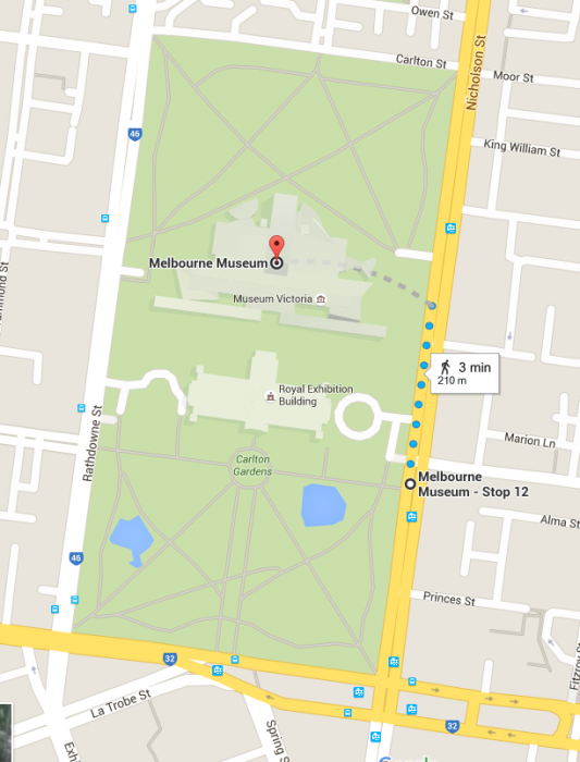 PRC (Melbourne Museum) Map