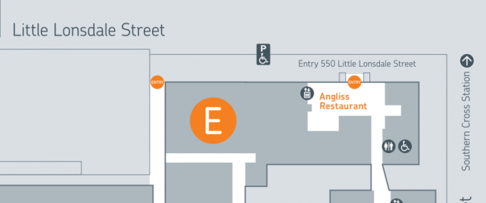William Angliss (Restaurant) Entrance Map